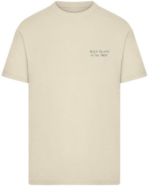 Mister Tee T-Shirt Never Too Late To The Party - Natur
