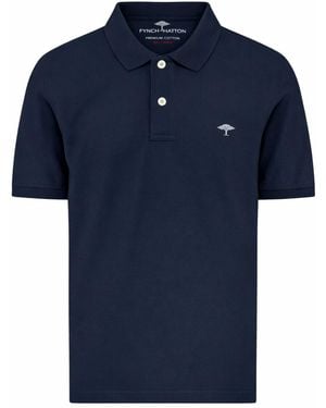 Fynch-Hatton Shirt Fynch-Hatton Polo-Shirt (100% Baumwolle) - Blau