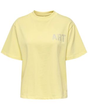 ONLY T-Shirt Onlriri - Gelb