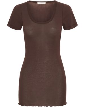 Seamless Basic T-Shirt Roseanna - Braun