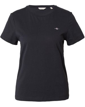GANT T-Shirt (1-tlg) Stickerei - Schwarz