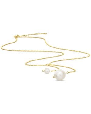 Vanlere Kette Halskette Aus 585 Gelbgold Mit Perle - Mettallic