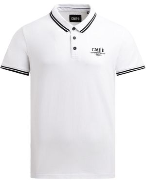 CMPD Poloshirt Mit Tippings - Weiß