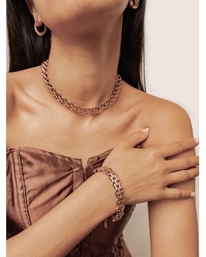 Hey Happiness Armband Interlocking - Braun