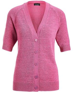 Goldner Strickjacke - Pink