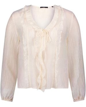 Zero Bluse Mit Rüschen - Natur