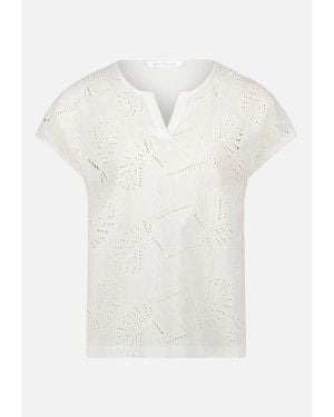 BETTY&CO Casual-Shirt Mit V-Ausschnitt - Weiß