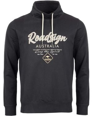 ROADSIGN australia Sweatshirt Sweatshirt Edge Tube Mit Logo Print Und Schalkragen - Blau