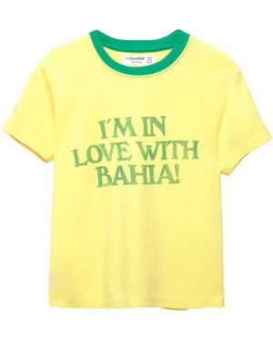 Pull&Bear T-Shirt 'Brasil' - Gelb