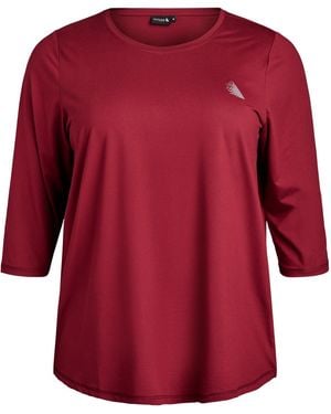 Active By Zizzi Funktionsshirt Abasic One - Rot