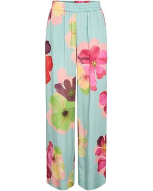 Numph Lange Culotte Nutassy Pants - Weiß