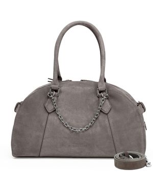 LES VISIONNAIRES Schultertasche Odette Cozy Chain - Grau