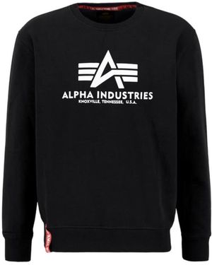 Alpha Industries Sweatshirt Basic Logo - Schwarz