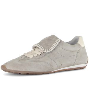 Gabor Sneaker Freizeitschuh, Halbschuh, Schnürer mit Ziernähten und Kontrastbesatz - Schwarz