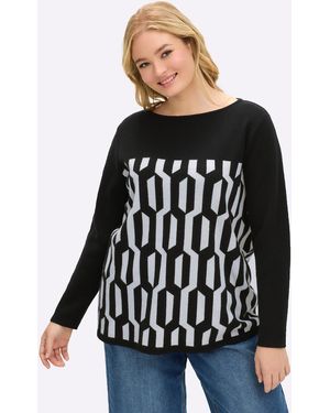 Sheego Pullover - Schwarz
