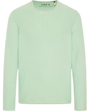 CMPD Pullover Linksstrick Mit Rollkanten - Grün