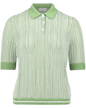 Cartoon Strickpullover Mit Kragen - Grün