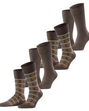 Esprit Socken Scandi Norwegian 4-Pack - Braun