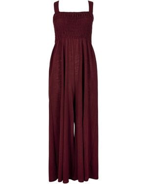 Apricot Jumpsuit Aus Jersey Mit Weitem Bein - Lila