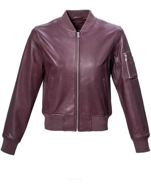 18N62 Ledercollegejacke Negil - Lila