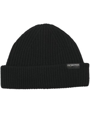 Jack & Jones JACPREM WOOL BEANIE NOOS - Schwarz