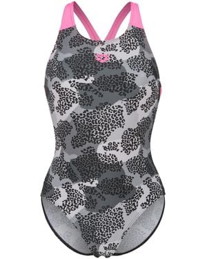 Arena Badeanzug Camo V Back - Schwarz