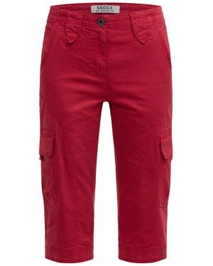 SOCCX Basic Skaterhose Mit Beintaschen - Rot