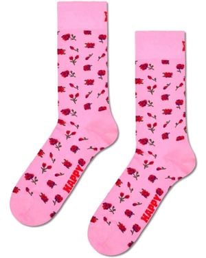 Happy Socks Socken Roses Sock - Pink