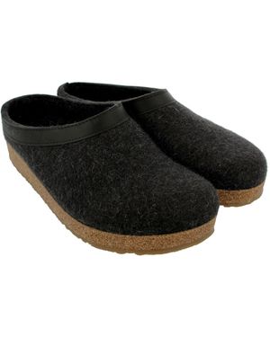 Haflinger Hausschuh Grizzly Torben - Schwarz