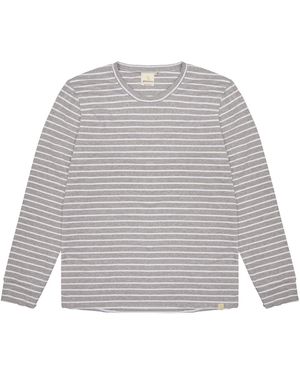 greenjama Pyjama Lang Ringel - Grau