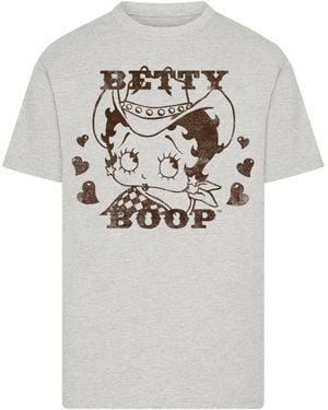F4NT4STIC T-Shirt Betty Boop Cowgirl - Grau
