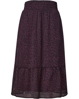 Street One Midirock Aus Chiffon Mit Volant - Lila