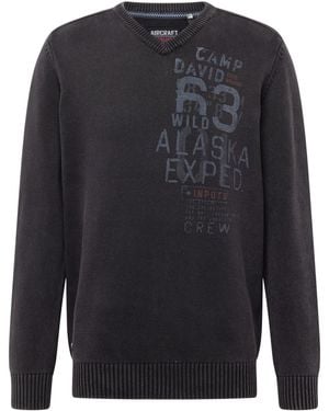 Camp David Pullover - Blau