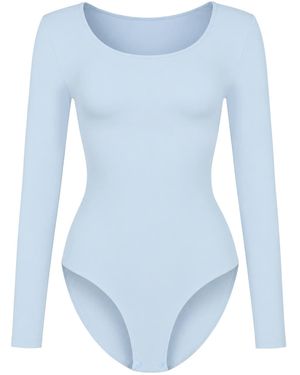 cfab Shapingbody Longsleeve Sculpting Bodysuit With Slip - Blau