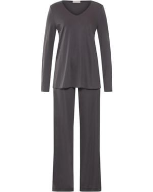 Hanro Pyjama Cotton Silk - Grau