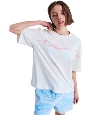 Roxy T-Shirt Hangloose Placed - Weiß