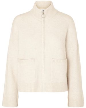 SELECTED Strickjacke Slfsia Ras - Weiß