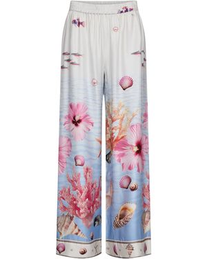 Numph Lange Culotte Nuoceana Pants - Weiß