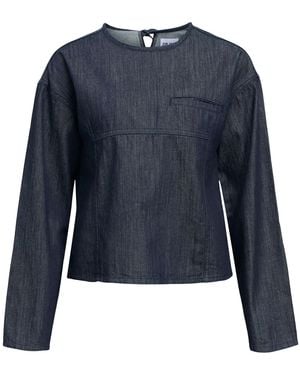 Object Bluse - Blau