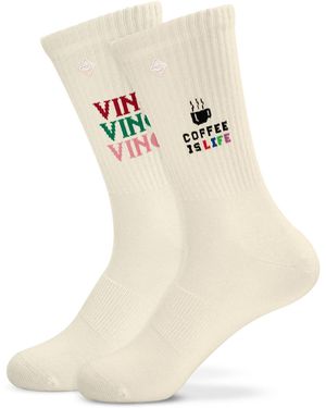 J.Clay Tennissocken Set Vino, Coffee Doppelpack Made - Natur