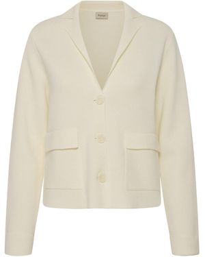 Fransa Strickjacke Frita Car - Weiß