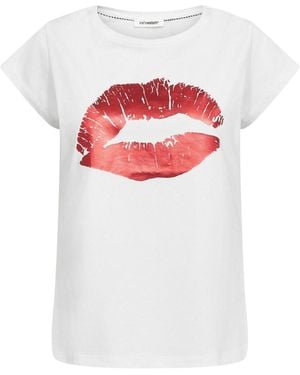 co'couture Cocouture T-Shirt Kiss - Weiß