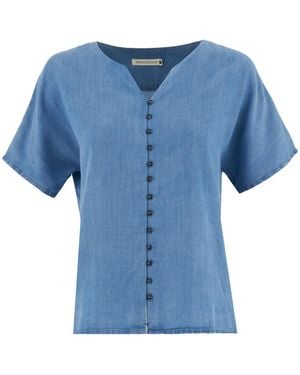 ORGANICATION Bluse - Blau