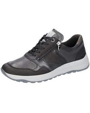 Waldläufer Schnürschuh Sneaker Low Herren 662K01-501 991 Echtleder - Schwarz