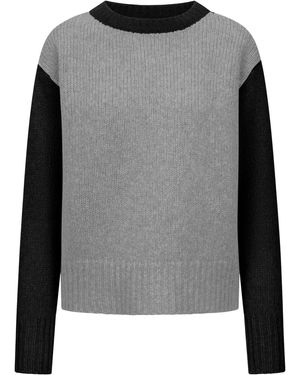 Frieda & Freddies Strickpolopullover - Grau