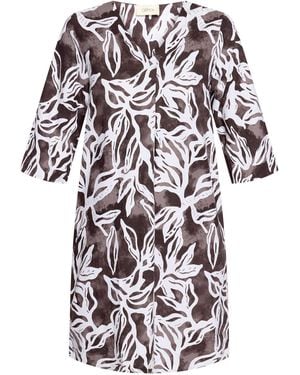 Cartoon Sommerkleid Mit Muster - Weiß