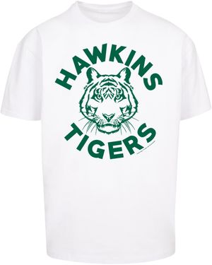 F4NT4STIC T-Shirt Stranger Things Hawkins Tigers Netflix Tv Series - Blau