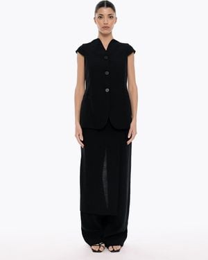 4TAILORS Weste Ringline - Schwarz