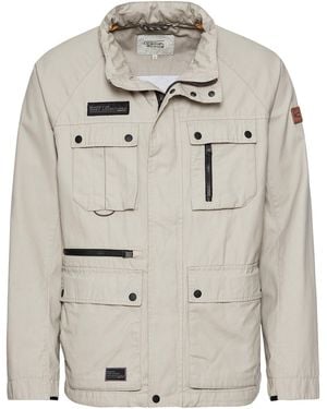 Camel Active Feldjacke Aus Reiner Baumwolle - Grau