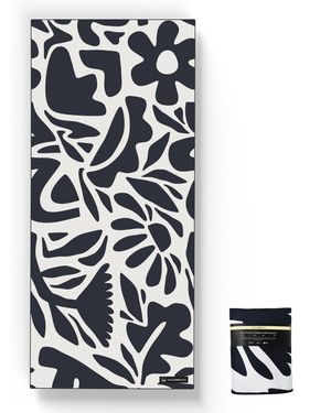 woodsandwaves Strandtuch Midnight Florals - Weiß
